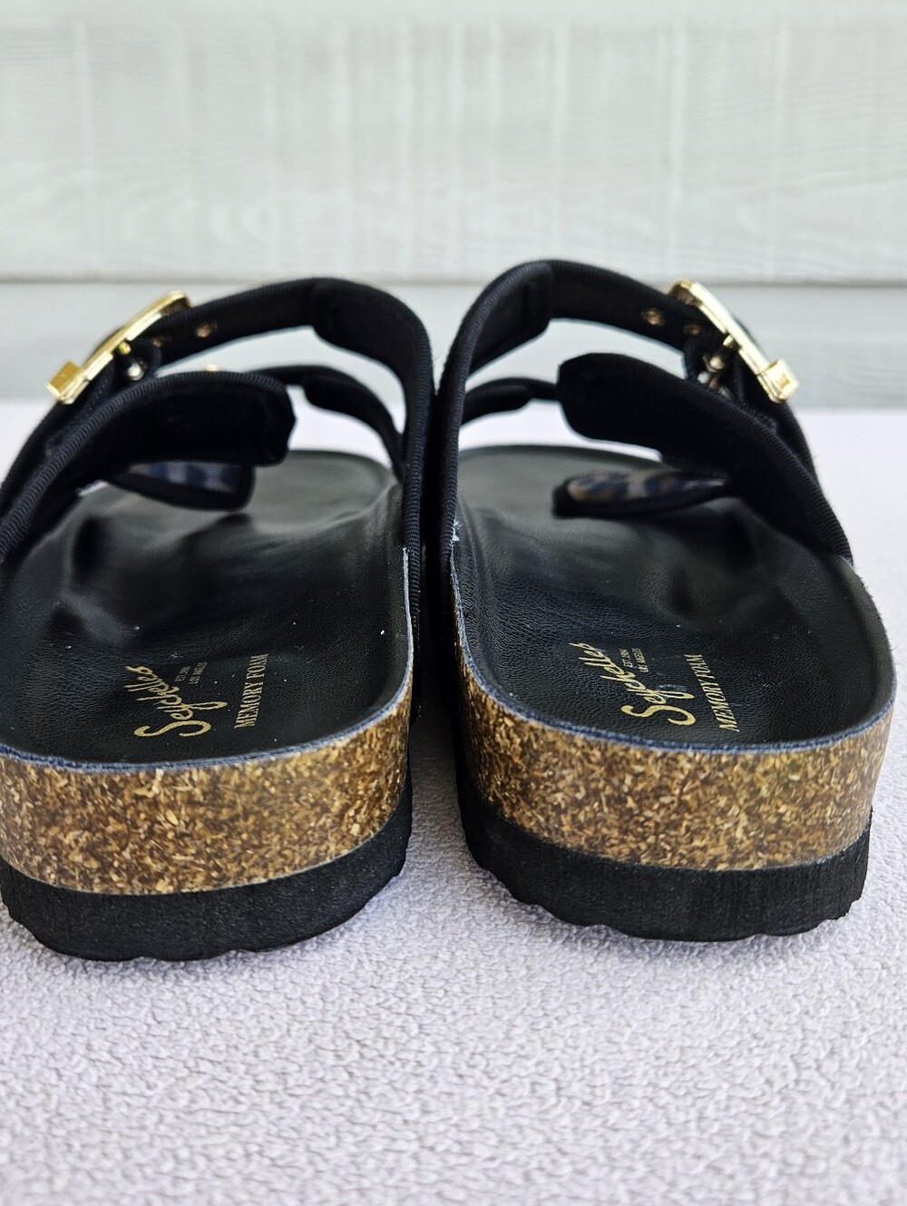 Seychelles Slides Sandals Women SZ 6 Leopard Print Buckle Straps Memory Foam - Picture 7 of 12